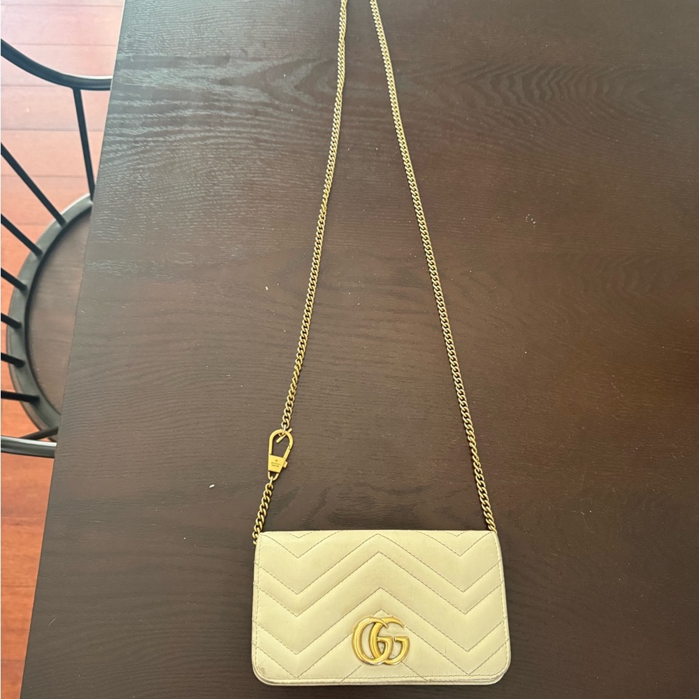 GG Marmont Chain Flap Bag Matelasse Leather Mini
